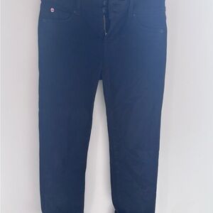 Hudson Jeans Black Ankle cuffed Cropped Denim